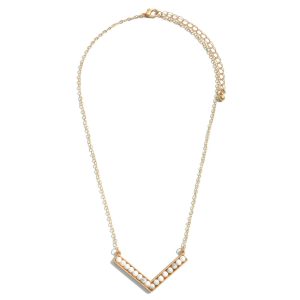 V Necklace - Semi Precious Beads