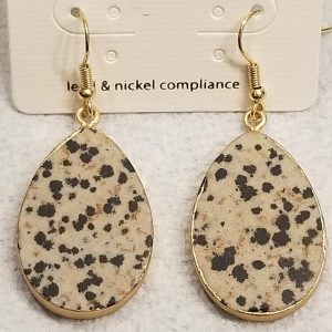 Tear Drop Natural Stone Earrings