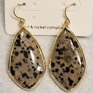 Natural Stone Tear Drop Dangle Earrings