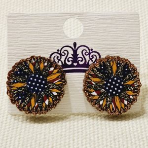 Sunflower American Flag Earrings