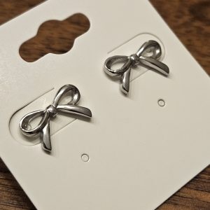 Dainty Bow Stud Earrings - Stainless Steel Posts