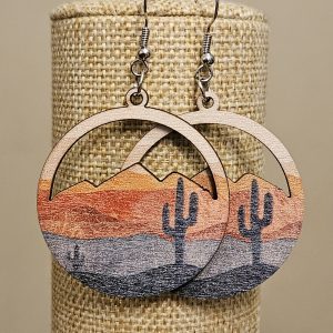 Desert Mountains Western Earrings