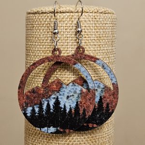 Rustic Mountain Western Drop Earrings