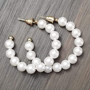 Pearl Hoop Earrings