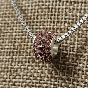 Pink Rhinestone Charm Necklace