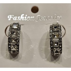 Rhinestone Hoop Earrings