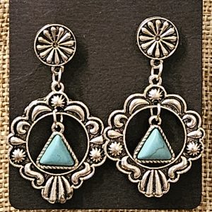 Triangle Charm Western Earrings