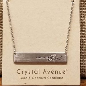 Trust in the Lord Silver Bar Necklace